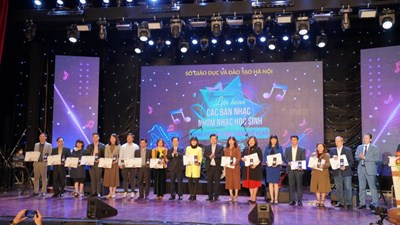 Tưng bừng khai mạc liên hoan các ban nhạc học sinh trung học phổ thông TP Hà Nội lần thứ nhất, năm 2023
